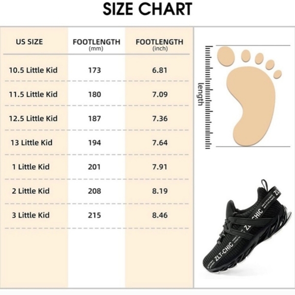 ZHILETAO Boys Running Shoes Lightweight Lace up Walking Sneakers - Picture 5 of 5